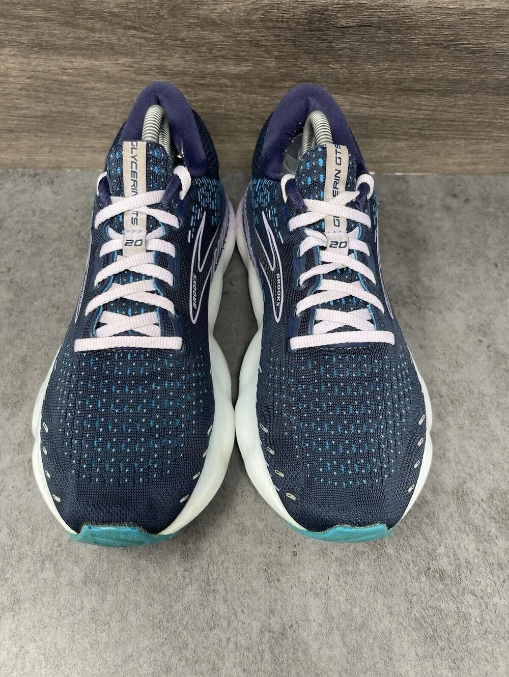 Brooks Glycerin GTS 20 Peacoat Blue Size 10 Womens Support Running Shoes